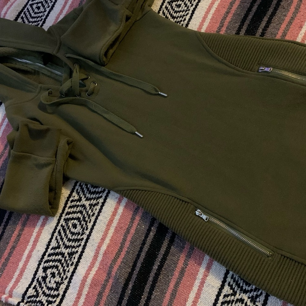Army Green Medium gently worn Sweater Dress